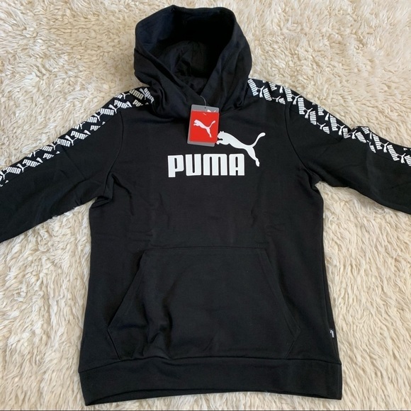 Puma Sweatshirt Puma Logo Amplified Terry Hoodie - Picture 6 of 15